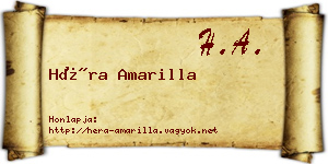 Héra Amarilla névjegykártya